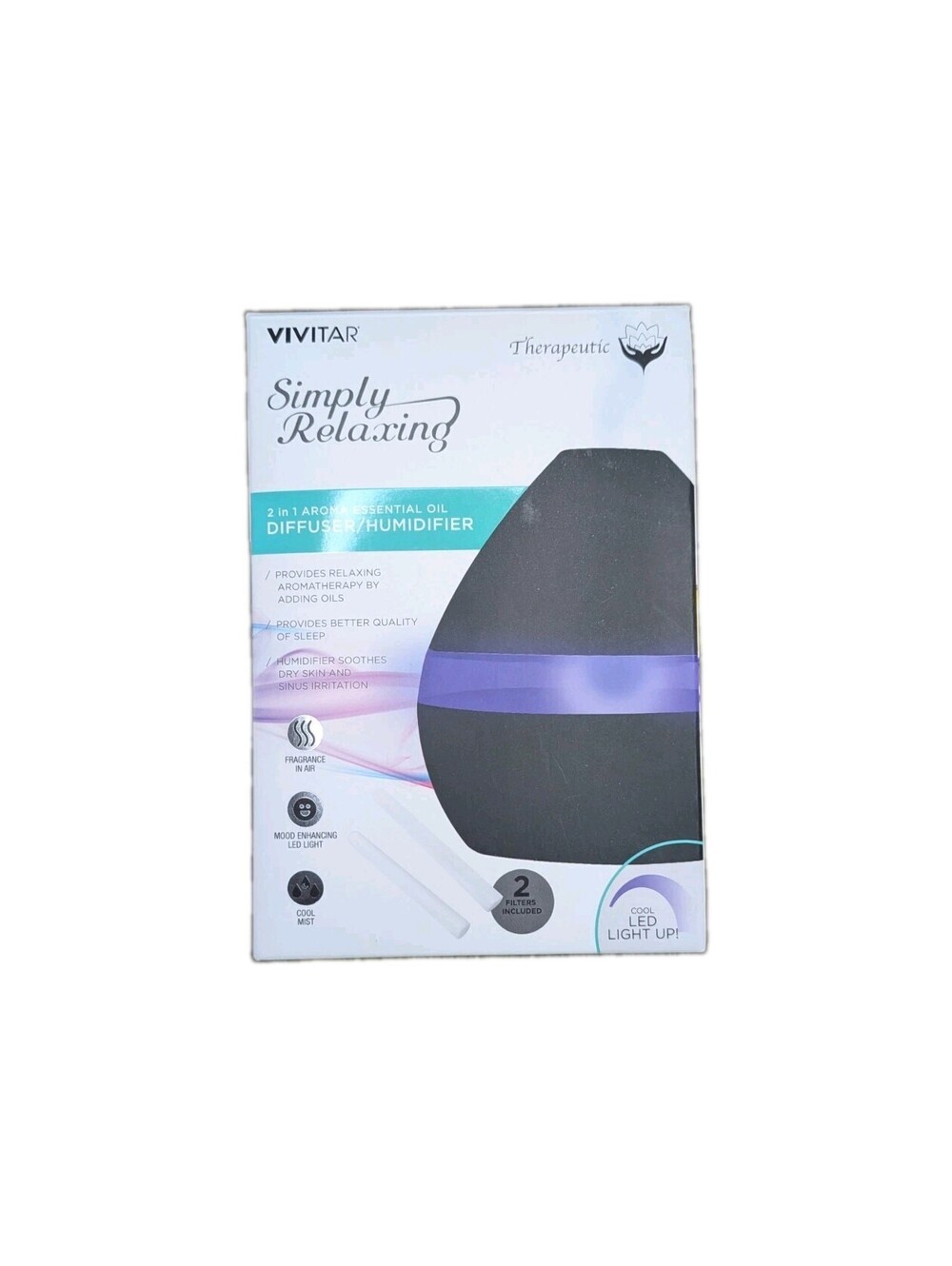 Vivitar Therapeutic PH-1812 2-in-1 Aroma Essential Oil Diffuser and Humidifier